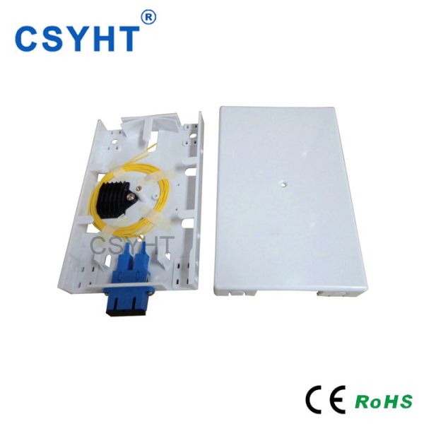 Buy Mini ABS Material WhiteFTTH Fiber Optic Terminal Box 12 Core Indoor Wall Mounted at wholesale prices