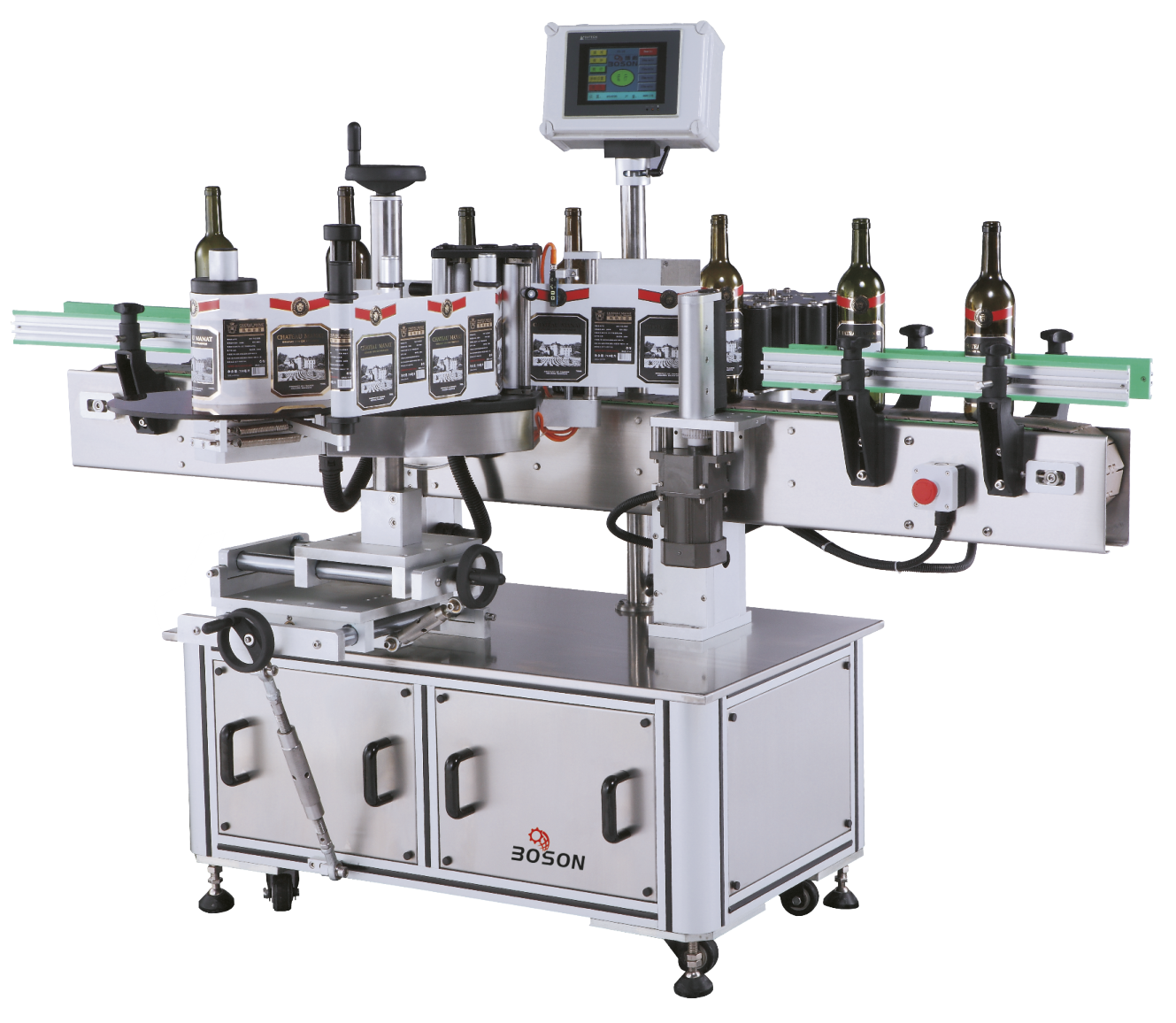 Round Bottle Sticker Label Applicator With Non Transparent Device