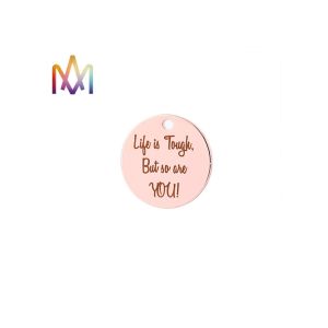 China ODM Supported 4g 20mm Engraved Stainless Steel Jewelry Pendants on sale