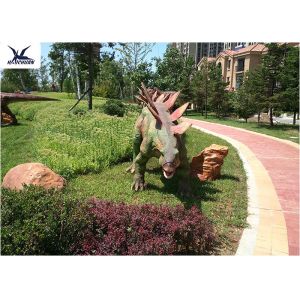 Colorful Outdoor Dinosaur Statues Placed Playground For Exhibit