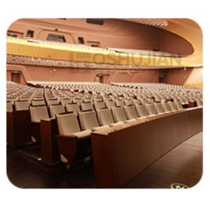 Collapsible 2 Seater Cinema Hall Chairs Anti Electrostatic Medium Hardness