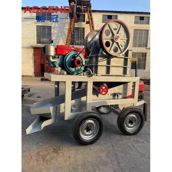 Small Capacity 1 2 3tph Mobile Jaw Crusher PE150x250 For Basalt Limestone Gold Ore Crushing In Energy&Mining
