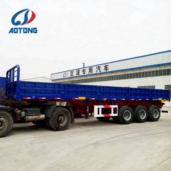 Buy Detachable Side Wall Semi Trailer 40-80Tons Capacity FUWA/BPW Axles Truck Trailer at wholesale prices
