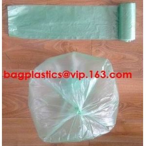 En13432 certified compostable bag on roll, 100% Compostable Vest Carrier Plastic