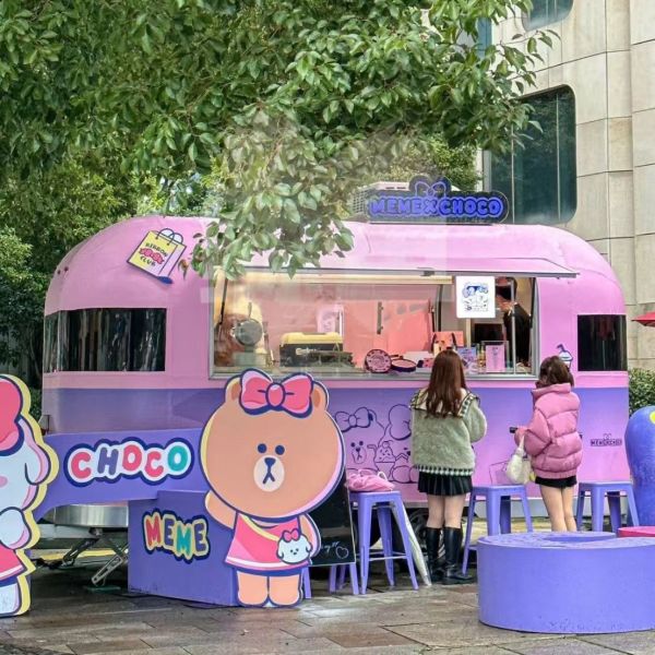 Wecare Food Van Car Food Carts Manufacturers Fully Equipped Mobile Concession Trailer