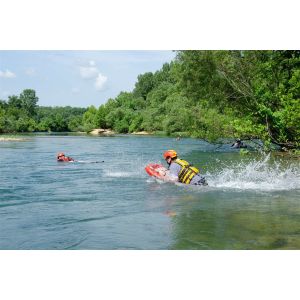 Custom Inflatable SUP Board Surf Rescue Life Paddle Board For 2-3 People