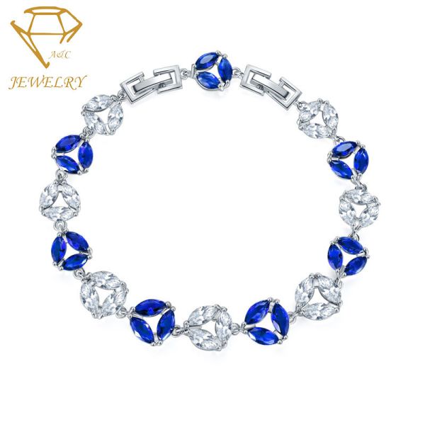 Buy Anti Allergy 6.9 Inches Diamond Women's Bracelets Brass at wholesale prices
