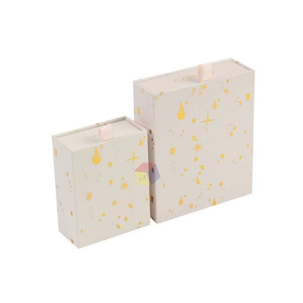 Cheap Paper Pull Out Slide Drawer Small Customize Jewelry Box Gift Packaging With Logo