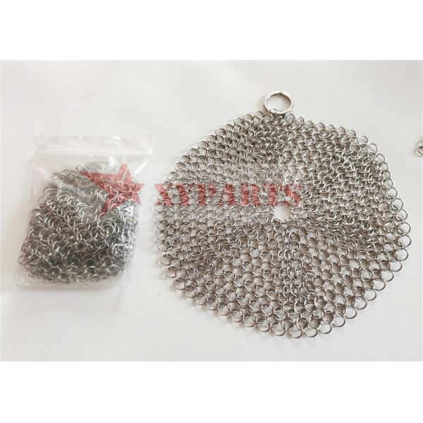 Buy Weld Type Round Rings Stainless Steel Chainmail Cleaner For Glass at wholesale prices