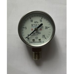 China 2 50mm Oxygen Gas Cylinder Pressure Gauge Bottom Connection Test on sale