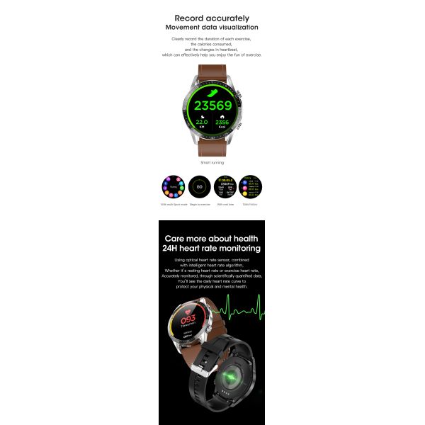 HL4PRO Smartwatch OEM IP67 1.75 Inch Kids Waterproof For Huawei Honor