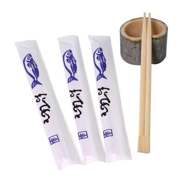 Buy Portable Hotel Disposable Bamboo Chopsticks Mildew Proof Paper Wrapped at wholesale prices