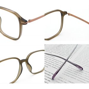 Young Unisex Style Rectangle TR+Titanium Frame Glasses ZTO 1007