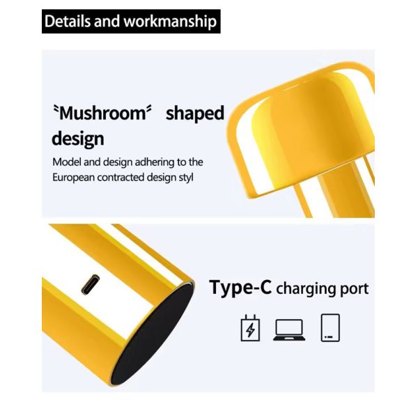 Rechargeable Led Table Lamp 2W 5V With 3000K/4500K/6000K Color Temperature