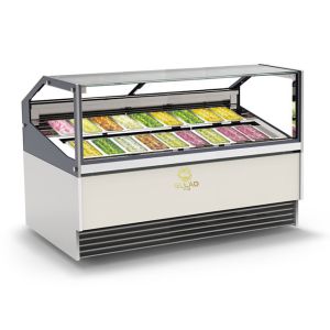 Quality Italian Marble Gelato Showcase with Ventilated Cooling System - 1650W Power for sale