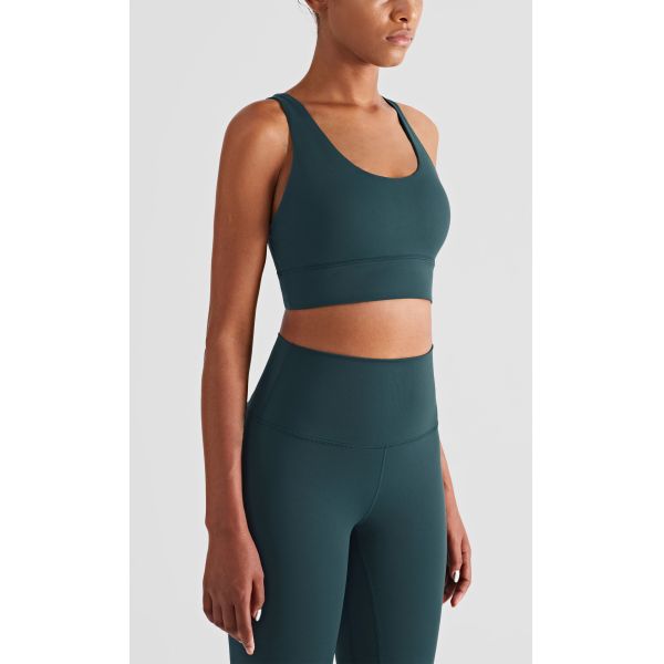 Wide Cross Straps Yoga Fitness Tops For Women Workout Running Bra