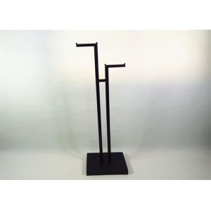 Steel Black Clothing Metal Display Racks And Stands With Two / Three / Four Arms