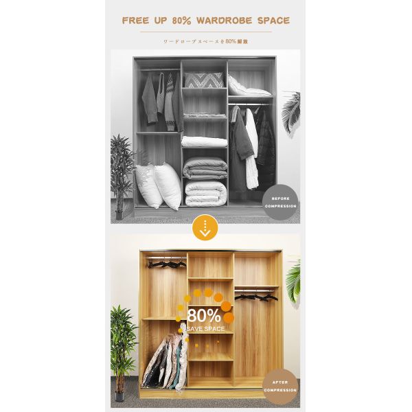 Foldable Home Vacuum Suction Storage Bags Space Saver