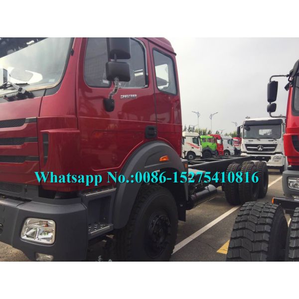 Red Military Use 6x6 Cargo Truck / Off Road Cargo Truck Adopt Benz Technology