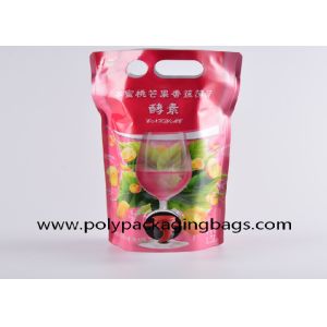 China 1.5L 2L 3L 5L 10L Aluminum Coated Butterfly Valve BIB Red Wine Bag BiB Bag With Vitop Olive Oil Stand Up Bag With Valve on sale