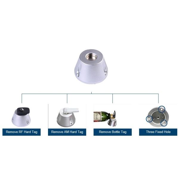 EAS Supermarket rf 8.2mhz hard tag detacher clothing store alarm system security detacher hard tag remover