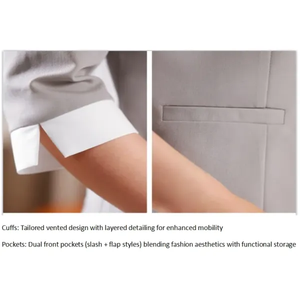 Breathable Long Sleeve Room Attendant Workwear with Stain-Resistant Fabric for 5-Star Hotels