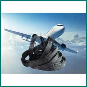 Quality 25mm PET Monofilaments Braided Flexible Sleeving For Airplane Industry for sale