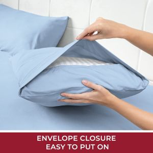 Solid Pattern Luxury 1800 Bedding Sheets Pillowcases Extra Soft Cooling Bed