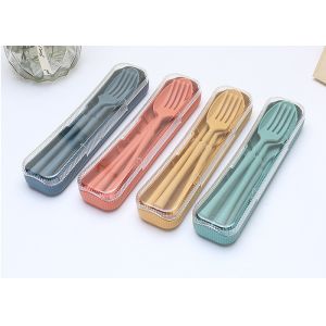 Foldable 4-PC Cutlery Set High Temperature Resistant Eco Tableware Accessories