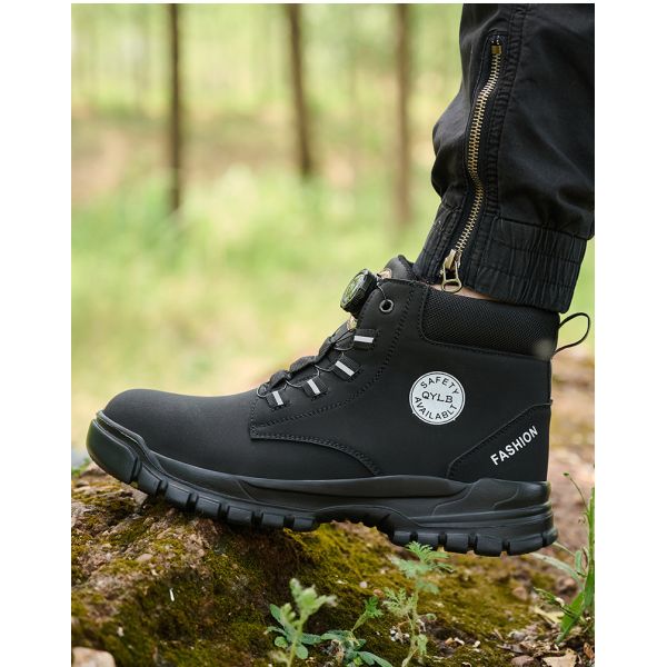 Wheat Security Work Boots Microfiber Leather Safety Boots With Stab-smash Steel Toe Kevlar Midsole And EVA Sole