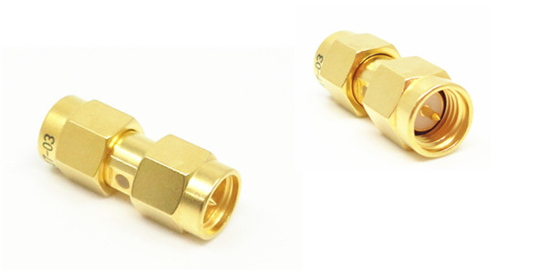 SMA Male to Male Adapter Gold Plated Brass RF Adapter for Communication
