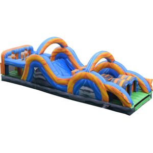 PVC Inflatable 5k Bounce House Toddler Obstacle Course Air Blower