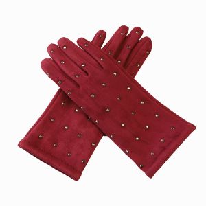 Quality Customized 22cmx16cm Winter Warm Gloves Red Beautiful For Girl for sale