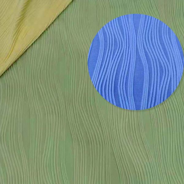 Strip Plain Dyed 165cm 250gsm Stretch Knitted Fabric Crinkle polyester jersey