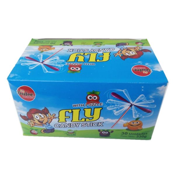 Buy Flyer Toy With Puzzle Fruity Cc Stick Powdered Sour Stick Candy at wholesale prices