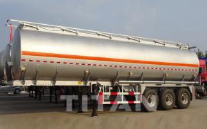 Quality Aluminum Insulated Tanker Semi Trailer For Asphalt Edible Crude Oil for sale