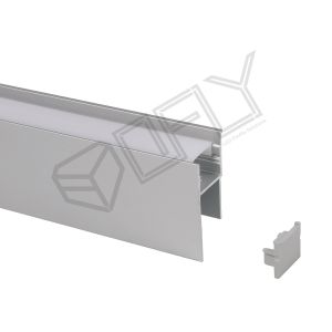 40*16mm Plaster LED Alu Profile With PC Cover For LED Strip Lighting