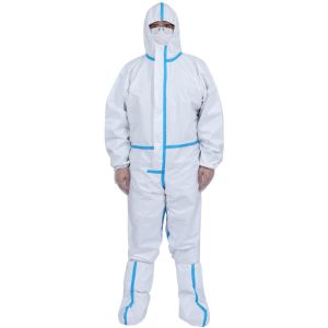 Sterile Non Woven Chemical Medical Protective Coverall With Shoe Cover