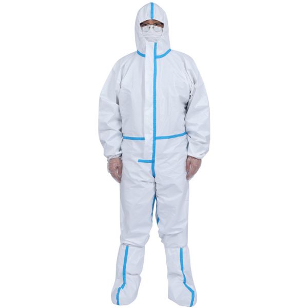 Buy Sterile Non Woven Chemical Medical Protective Coverall With Shoe Cover at wholesale prices