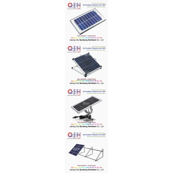 Qbh Customized Civil Commercial Industrial Solar Power Energy System Object Roofing Roof Sloping Tilting Mounting Bracket Rack Stand for Photovoltaic PV Panel