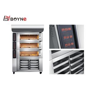 Digital Tube Heating SS Touch Screen Baking Oven 3 Deck 6 Trays