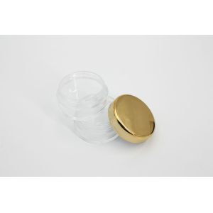 38mm 10ml 5g Clear Cosmetic Jars With Golden Screw Cap