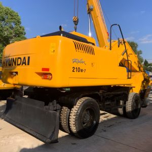 Used Original South Korea hyundai 210W-7 Wheel Excavator Digger High Quality