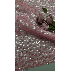 Beautiful Sequin Embroiderey Metallic Fabric Durable and Elegant Luxury Sequin