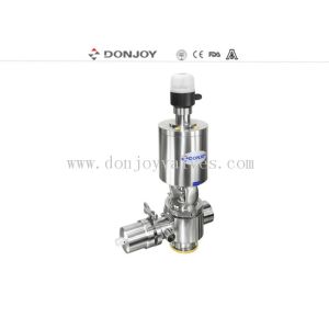 China 1'' - 4'' Pneumatic Aseptic Reversing Seat Valve with sideway control valve 316L on sale