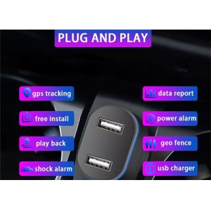 MTK2503 Chip Car GPS Tracker Inserted Cigarette Lighter With Dual USB