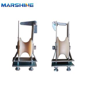 Crossarm-Mounted Stringing Block With Round Belt Power Transmission