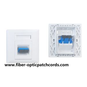 LC quad adapter FTTH wall mount box fiber faceplate