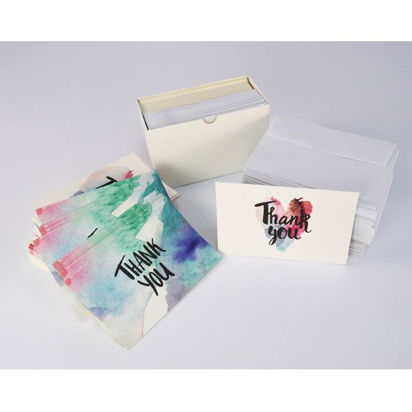 Colorful Design Wedding Card Watercolor Oil Painting Postcard with Offset Printing