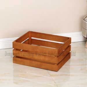 Mini Multicraft Nature Wooden Crates Storage Container, Farmhouse Style